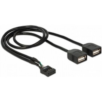 Delock USB kabel Pin konektor samice > 2 x USB 2.0 type-A samice 40 cm - 83823