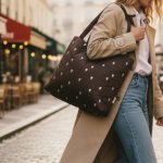 Studio Noos Taška Mom Bag Puffy Brown Hearts – Sleviste.cz