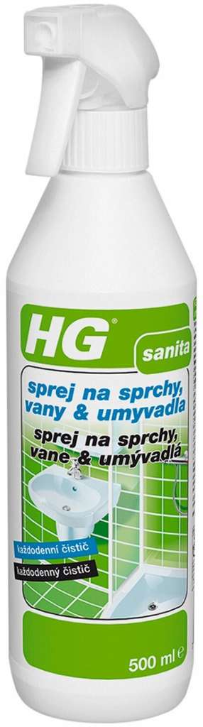 HG sprej pro sprchy vany a umyvadla 0,5 l od 75 Kč - Heureka.cz