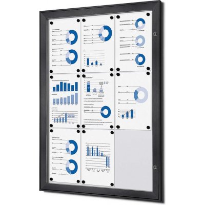 Jansen Display vnitřní uzamykatelná vitrína základní 9 x A4 – Zboží Živě