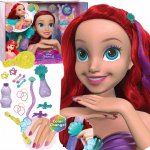 Just Play Velká hlava na česání Deluxe Disney Princezna Ariel + doplňky