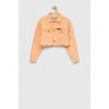 Dětská bunda Calvin Klein Jeans dětská riflová bunda oranžová