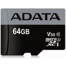 paměťová karta ADATA SDXC 64 GB UHS-I U3 ASDX64GUI3V30S-R