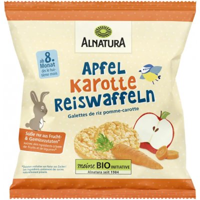 Alnatura BIO rýžové plátky Mrkev a jablko 35 g – Zboží Mobilmania