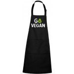 Dobrý Triko Zástěra s potiskem Go vegan Černá – Hledejceny.cz