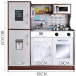 Kruzzel 9151 dřevěná kuchyňka s příslušenstvím XXL světle hnědá – Zboží Dáma