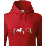 Bezvatriko dámská mikina Jezevčík tep Červená 1025 – Zboží Mobilmania
