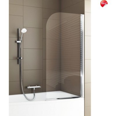 Olsen spa Vanová zástěna MODERN PLUS Univerzální, Hliník chrom, Čiré bezpečnostní sklo 4 mm, 65 cm – Zbozi.Blesk.cz