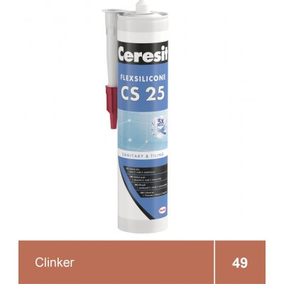 Ceresit CS 25 sanitární silikon 280 g clinker – Zboží Mobilmania
