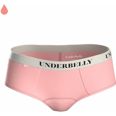 Underbelly menstruační kalhotky LOWEE růžová bílá z polyamidu Pro velmi slabou menstruaci