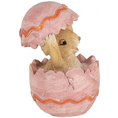 Dekorace králík v růžovém vejci 6*6*8 cm – Hledejceny.cz
