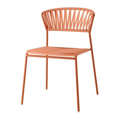 Scab ARMCHAIR LISA CLUB - zahradní židle s područkami terracotta PVC výplet SCAB P73 - tmavě červená – Zboží Mobilmania