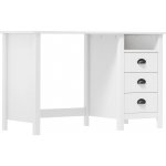 SHUMEE Psací stůl Hill 3 zásuvky 120 × 50 × 74 cm masivní borové dřevo – Hledejceny.cz