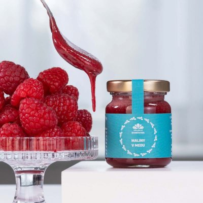 Včelařství Domovina Med s malinami 75 g – Zboží Dáma