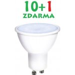 Solight LED žárovka bodová 7W GU10 3000K 500lm bílá, 11 ks multipack – Zboží Živě