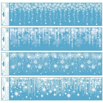 Dekorace okenní pruh 64 x 15 cm Padající záře s glitry 242 189574 – Hledejceny.cz