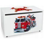 Leomark dřevěný box na kolečkách se sedátkem Malý hasič 243F – Hledejceny.cz