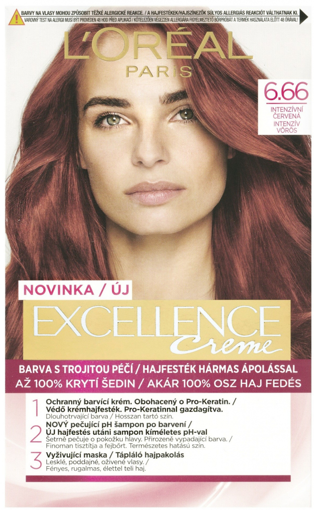 L'Oréal Excellence Creme 6.66 Intenzivní červená od 138 Kč - Heureka.cz