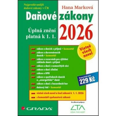 Daňové zákony 2026 - Úplná znění k 1. 1. 2026 – Zboží Mobilmania