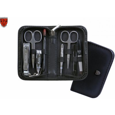 Kellermann Pánská černá manikúra 8-ti dílná sada v černém koženkovém pouzdře 5213 MC N, – Zboží Mobilmania