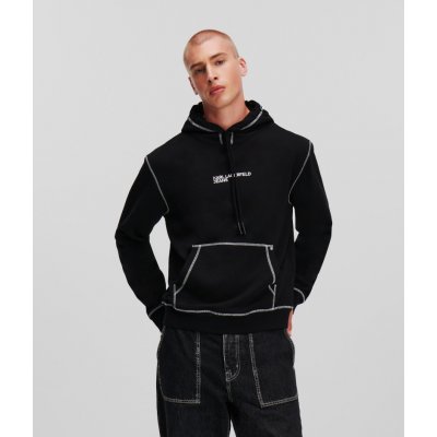 KARL LAGERFELD JEANS KLJ REGULAR CONTRAST HOODIE černá – Zboží Mobilmania