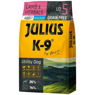 Julius K9 Grain Free Adult Utility Dog Lamb & Herbals 10 kg – Zboží Mobilmania