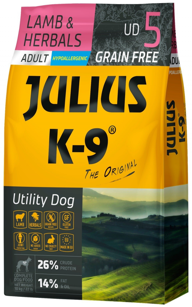 Julius K9 Grain Free Adult Utility Dog Lamb & Herbals 10 kg