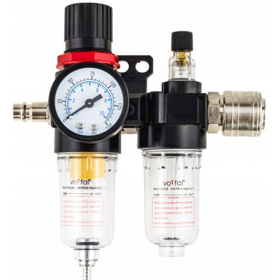 Vorfal Regulátor tlaku vzduchu 1/4" s filtrem a přimazáváním V02012 – Zboží Mobilmania