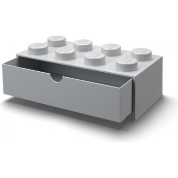 LEGO® stolní box 8 se zásuvkou 31,6 x 15,8 x 11,3 cm šedá