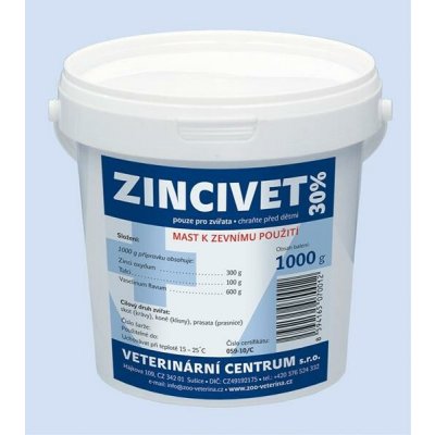 Zincivet 30% ung 1kg – Hledejceny.cz