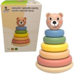 Babu skládací pyramida pastelové kroužky medvěd – Zbozi.Blesk.cz