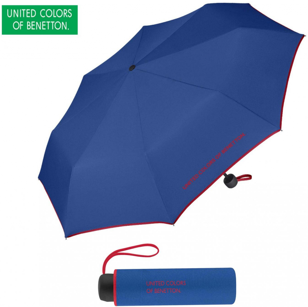 United Colors of Benetton Super Mini Blue deštník modrý s červeným lemem od  389 Kč - Heureka.cz