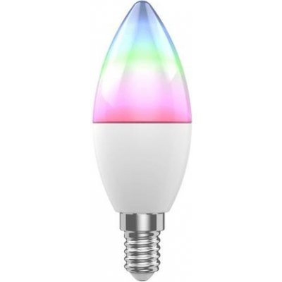WOOX R9075, smart žárovka E14 230V, WiFi, svíčka, 470lm, vícebarevná RGB+CCT, kompatibilní s Tuya