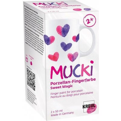 Kreul Sada prstové barvy na porcelán MUCKI Sweet Magic 2 x 50 ml – Hledejceny.cz