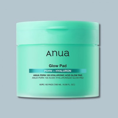 Anua PDRN 100 Hyaluronic Acid Glow Pad Rozjasňující polštářky s PDRN a kyselinou hyaluronovou 60 ks 180 ml – Zboží Dáma