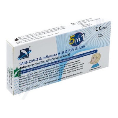 DeepBlue 5v1 respirační multitest (Adenovirus/RSV/Chřipka A+B/Covid) 1 ks – Sleviste.cz