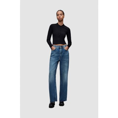 AllSaints BLAKE high waist W002EZ modrá