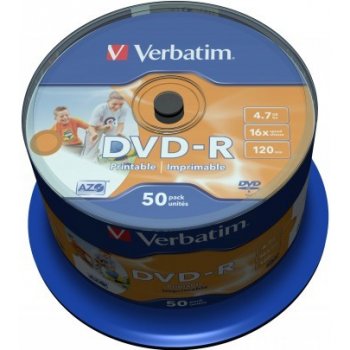 Verbatim DVD-R 4,7GB 16x, 50ks (43533)