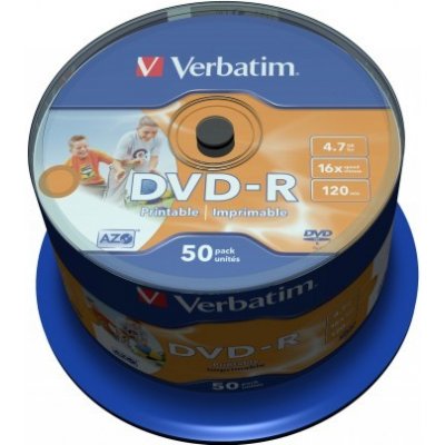 Verbatim DVD-R 4,7GB 16x, 50ks (43533) – Hledejceny.cz