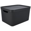 Úložný box Rotho JIVE DECO Box s víkem 36,5 x 26,5 x 20,3 cm 16 l antracit 1052308046