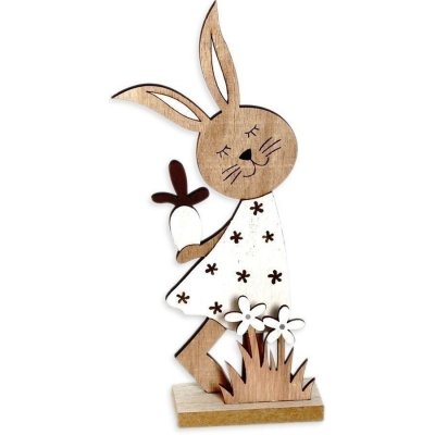 Zajíc dřevo 17cm natural – Hledejceny.cz