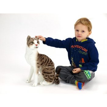 sedící kočka Micka ocelot výška 45 cm