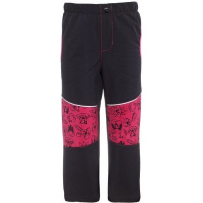 GOOD2GO Softshellové kalhoty černá růžová
