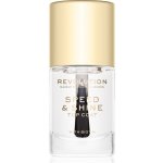 Makeup Revolution Speed & Shine rychleschnoucí lak na nehty průsvitný 10 ml – Zboží Dáma