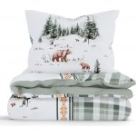 MKLuzkoviny.cz Vánoční bavlna povlečení Renforcé Medvědi v zimě 140x200 70x90 – Zboží Dáma