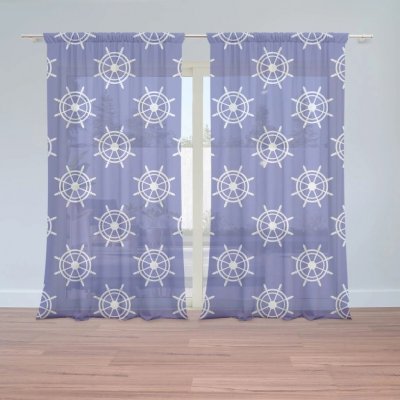Sablio Záclony Bílá kormidla: 2ks 150x250cm – Hledejceny.cz