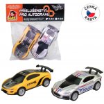 MaDe Autodráha náhradní autíčka 2 ks 1:43 žlutá stříbrná – Sleviste.cz