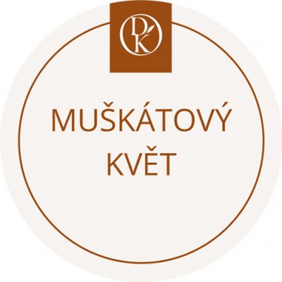 Davídkovo koření Etiketa Muškátový květ béžová průměr 4,5 cm 1 ks – Hledejceny.cz