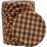 Zavařovací víčko TWIST 66, KÁRO, sada 10ks, hnědé, červené – Zboží Mobilmania