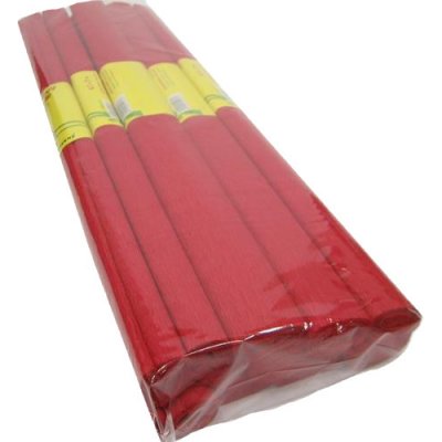 Krepový papír 50x200cm tmavě červený – Zboží Dáma